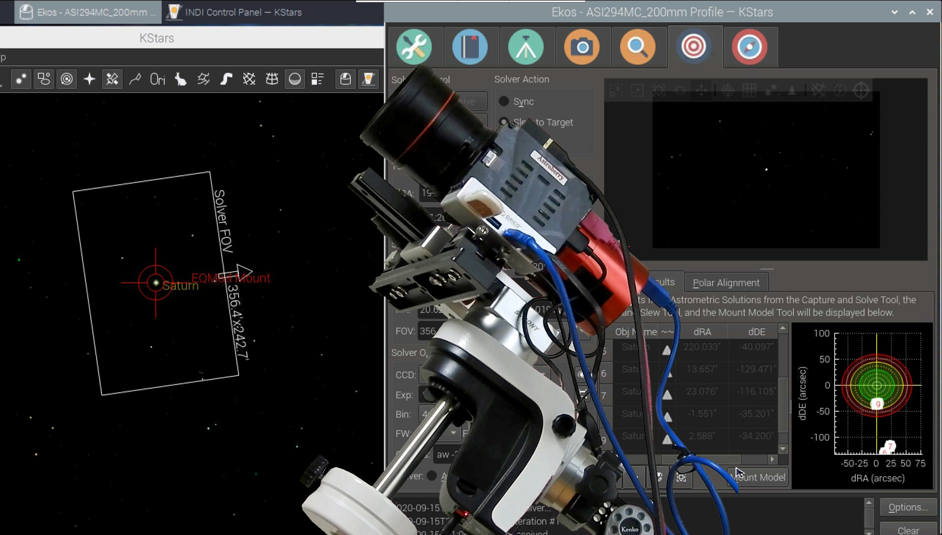 Astroberry で天体撮影 9. Plate SolvingのAZ-GTiマウントでのテスト 